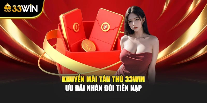 Khuyến Mãi Tân Thủ 33win - Ưu Đãi Nhân Đôi Tiền Nạp